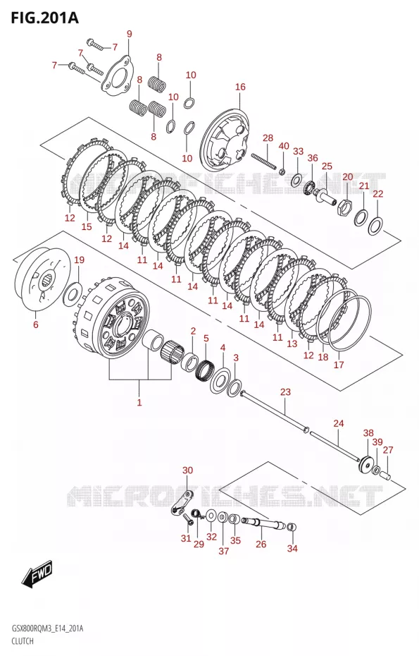 EMBRAYAGE Suzuki MOTO 800 GSX 2023  GSX800RQ M3 (E14)