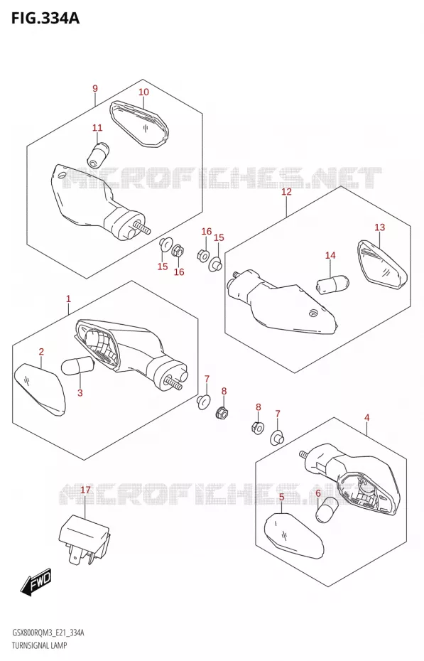 CLIGNOTANTS Suzuki MOTO 800 GSX 2023  GSX800RRQ M3 (E21)