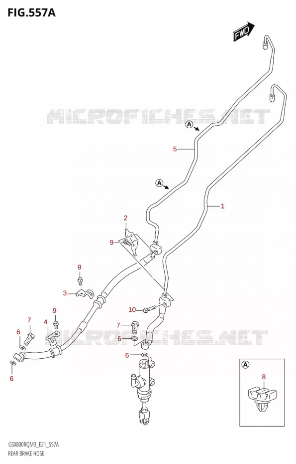 DURITE DE FREIN ARRIERE Suzuki MOTO 800 GSX 2023  GSX800RRQ M3 (E21)