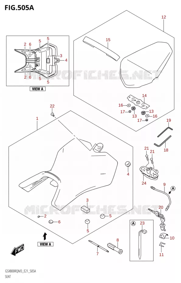 SELLE Suzuki MOTO 800 GSX 2023  GSX800RRQ M3 (E21)