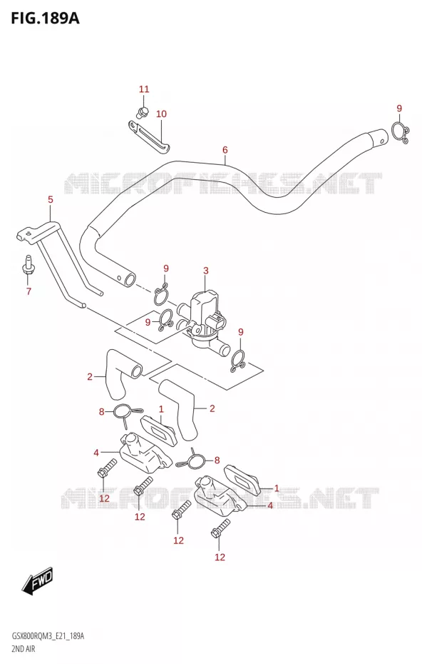 SYSTEME RECYCLAGE GAZ ECHAPPEMENT Suzuki MOTO 800 GSX 2023  GSX800RRQ M3 (E21)