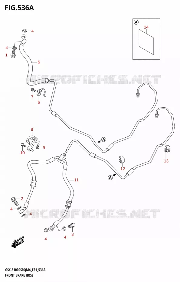 DURITE DE FREIN AVANT Suzuki MOTO 1000 KATANA 2024  GSX-S1000SRQ M4 (E21)