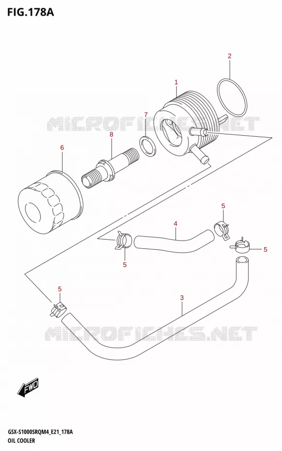 RADIATEUR D'HUILE Suzuki MOTO 1000 KATANA 2024  GSX-S1000SRQ M4 (E21)