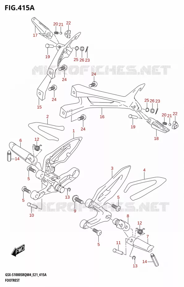 REPOSE PIEDS Suzuki MOTO 1000 KATANA 2024  GSX-S1000SRQ M4 (E21)