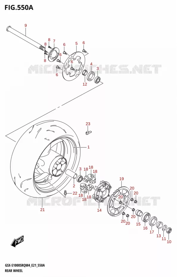 ROUE ARRIERE Suzuki MOTO 1000 KATANA 2024  GSX-S1000SRQ M4 (E21)