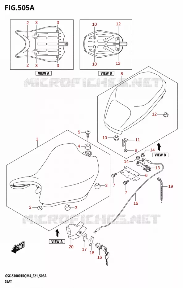 SELLE Suzuki MOTO 1000 GSX-S 2024  GSX-S1000TRQ M4 (E21)