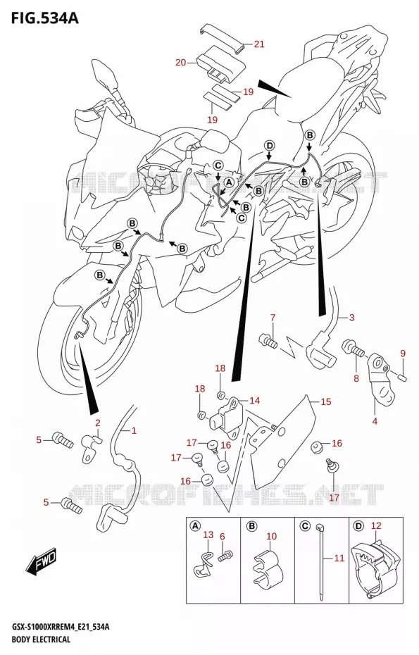 COMPOSANTS ELECTRIQUES Suzuki MOTO 1000 GSX-S 2024  GSX-S1000XRRE M4 (E21)