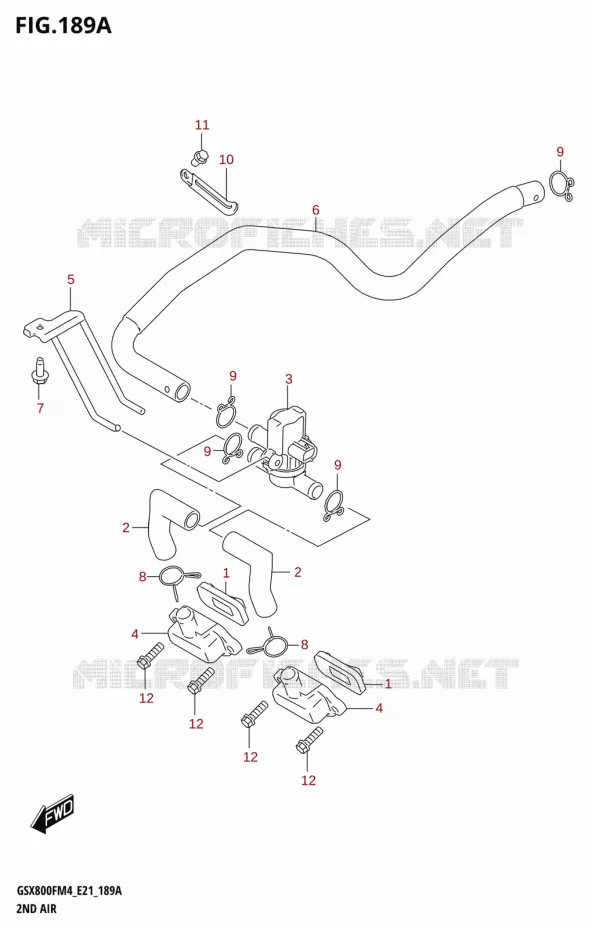 SYSTEME RECYCLAGE GAZ ECHAPPEMENT Suzuki MOTO 800 GSX 2024  GSX800FUQ M4 (E21)