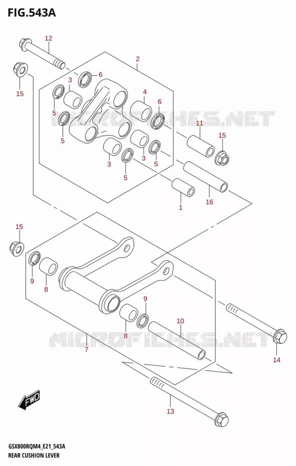 BIELLETTE DE SUSPENSION ARRIERE Suzuki MOTO 800 GSX 2024  GSX800RQ M4 (E21)