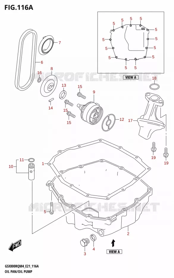 CARTER INFERIEUR - POMPE A HUILE Suzuki MOTO 800 GSX 2024  GSX800RQ M4 (E21)