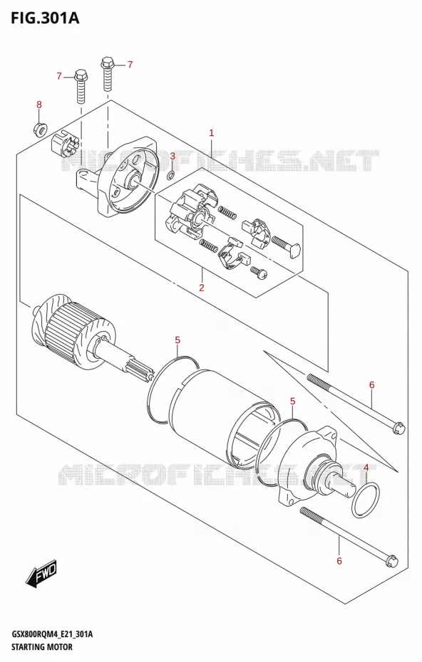 DEMARREUR Suzuki MOTO 800 GSX 2024  GSX800UQ M4 (E21)