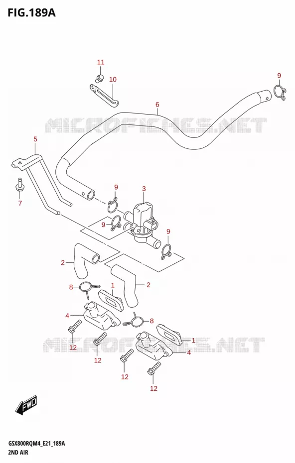 SYSTEME RECYCLAGE GAZ ECHAPPEMENT Suzuki MOTO 800 GSX 2024  GSX800UQ M4 (E21)