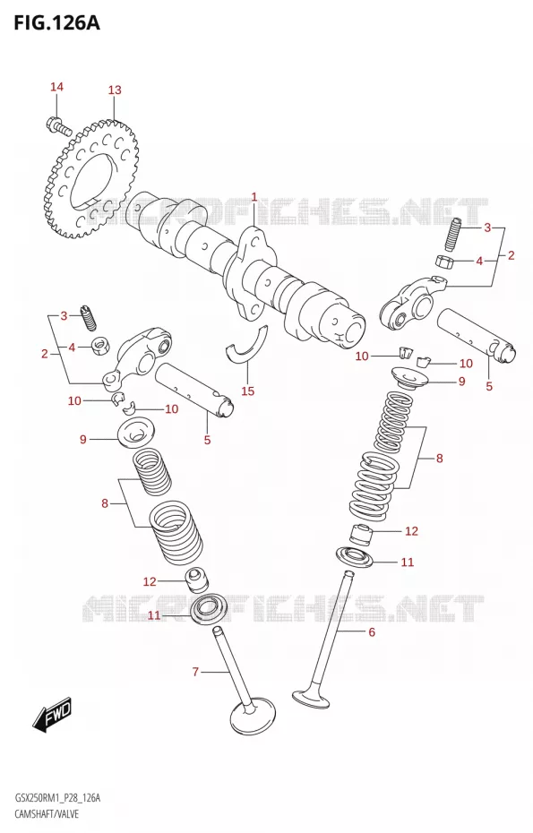 ARBRE A CAMES - SOUPAPES Suzuki MOTO 250 GSX-R 2021  GSX250R M1 (P28)
