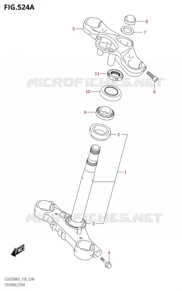 COLONNE DE DIRECTION Suzuki MOTO 250 GSX-R 2021  GSX250R M1 (P28)