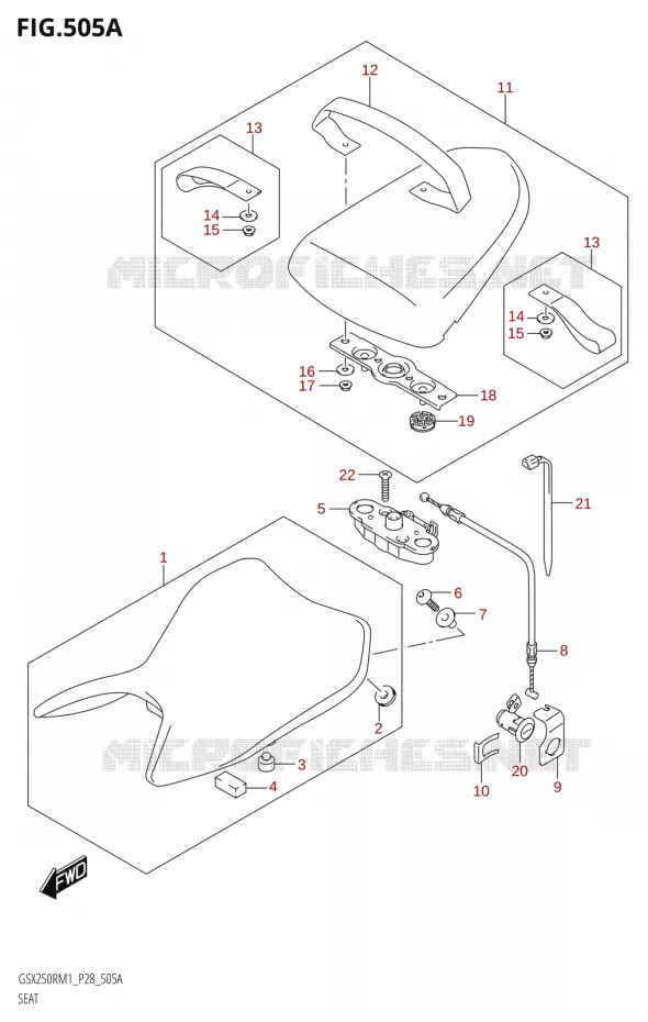 SELLE Suzuki MOTO 250 GSX-R 2021  GSX250R M1 (P28)