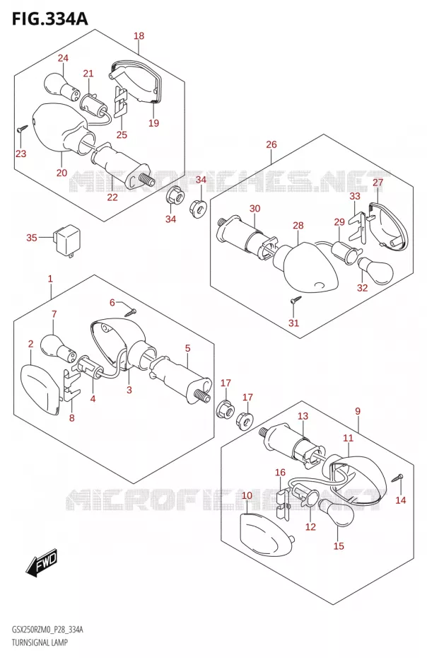 CLIGNOTANTS Suzuki MOTO 250 GSX-R 2020  GSX250RZ M0 E03,E28,E33