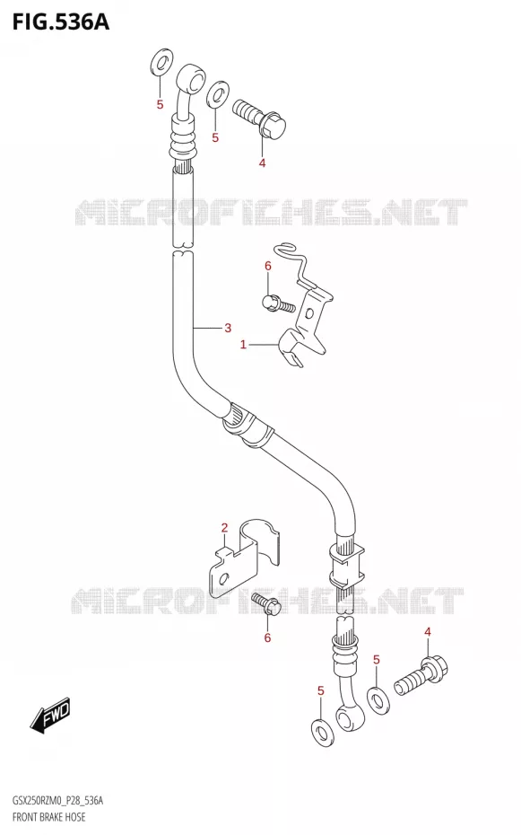 DURITE DE FREIN AVANT Suzuki MOTO 250 GSX-R 2020  GSX250RZ M0 E03,E28,E33