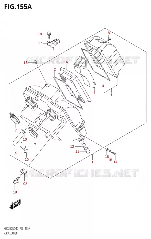 FILTRE A AIR Suzuki MOTO 250 GSX-R 2020  GSX250RZ M0 E03,E28,E33