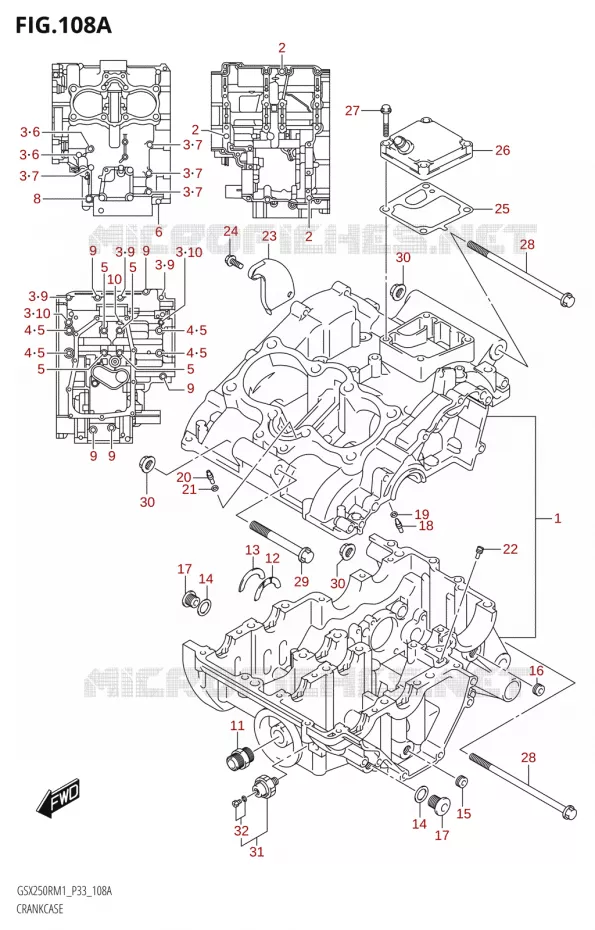 CARTERS MOTEUR Suzuki MOTO 250 GSX-R 2021  GSX250R M1 (P33)