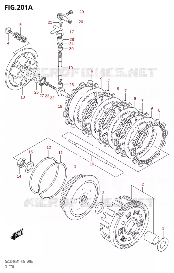 EMBRAYAGE Suzuki MOTO 250 GSX-R 2021  GSX250R M1 (P33)