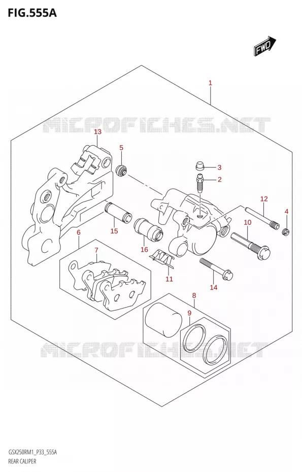 ETRIER DE FREIN ARRIERE (GSX250R) Suzuki MOTO 250 GSX-R 2021  GSX250R M1 (P33)