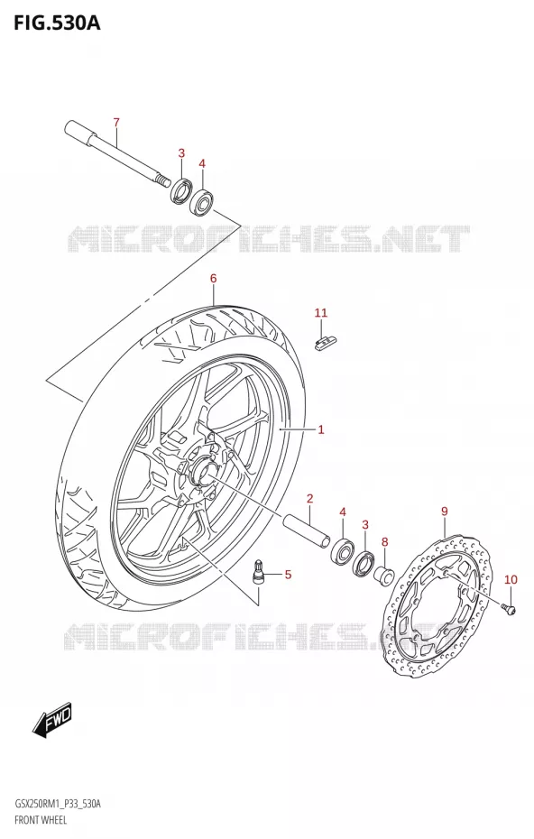 ROUE AVANT (GSX250R) Suzuki MOTO 250 GSX-R 2021  GSX250R M1 (P33)