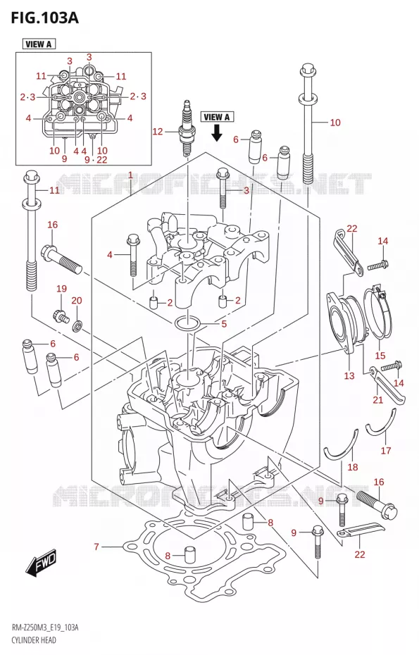 CULASSE Suzuki MOTO 250 RM-Z 2023  RM-Z250 M3 (E19)