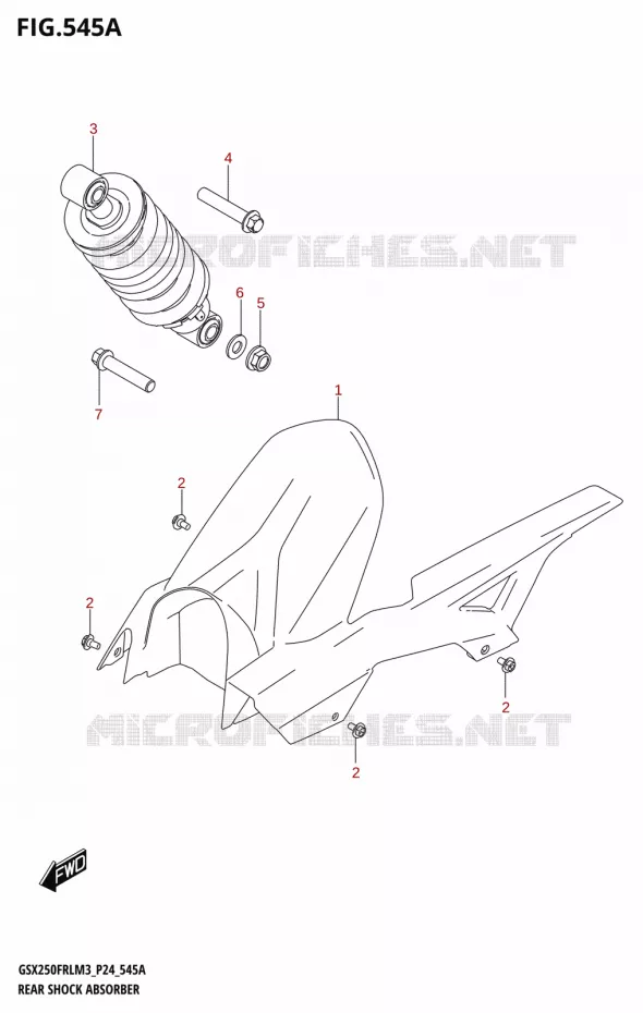AMORTISSEUR ARRIERE Suzuki MOTO 250 GSX-R 2023  GSX250FRLX / GSX250FRL M3 (P24)