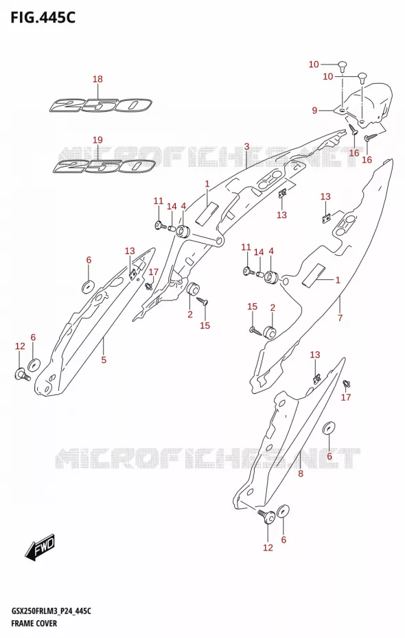 CARENAGES (GSX250FRLX) Suzuki MOTO 250 GSX-R 2023  GSX250FRLX / GSX250FRL M3 (P24)