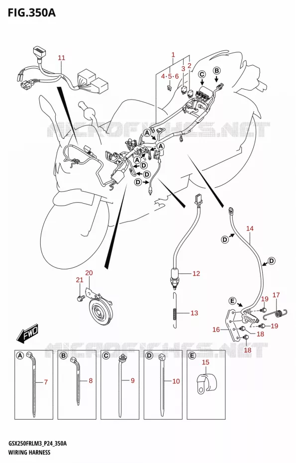 FAISCEAU ELECTRIQUE Suzuki MOTO 250 GSX-R 2023  GSX250FRLX / GSX250FRL M3 (P24)