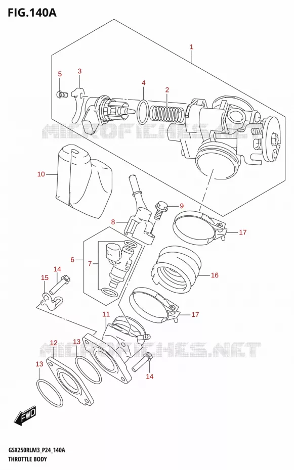 CORPS DE PAPILLON Suzuki MOTO 250 GSX-R 2023  GSX250RL M3 (P24)