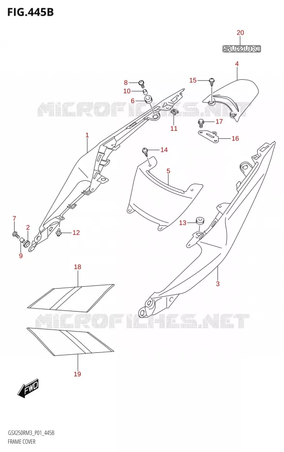 CARENAGES (GSX250RRLZ:M3:P01) Suzuki MOTO 250 GSX-R 2023  GSX250RRLJ M3 (P01)