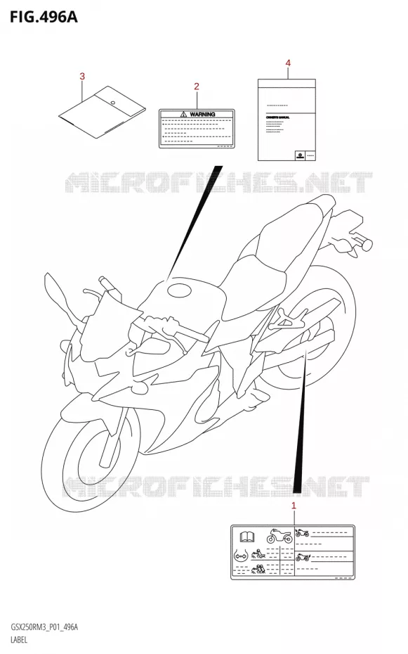 ETIQUETTE Suzuki MOTO 250 GSX-R 2023  GSX250RRLJ M3 (P01)