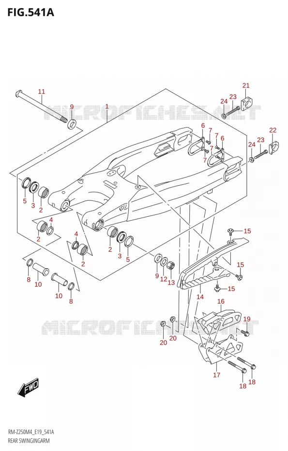 BRAS OSCILLANT Suzuki MOTO 250 RM-Z 2024  RM-Z250 M4 (E19)