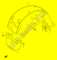 GARDE BOUE ARRIERE (MODELE Y/K1/K2) pour Suzuki INTRUDER 1500 2014