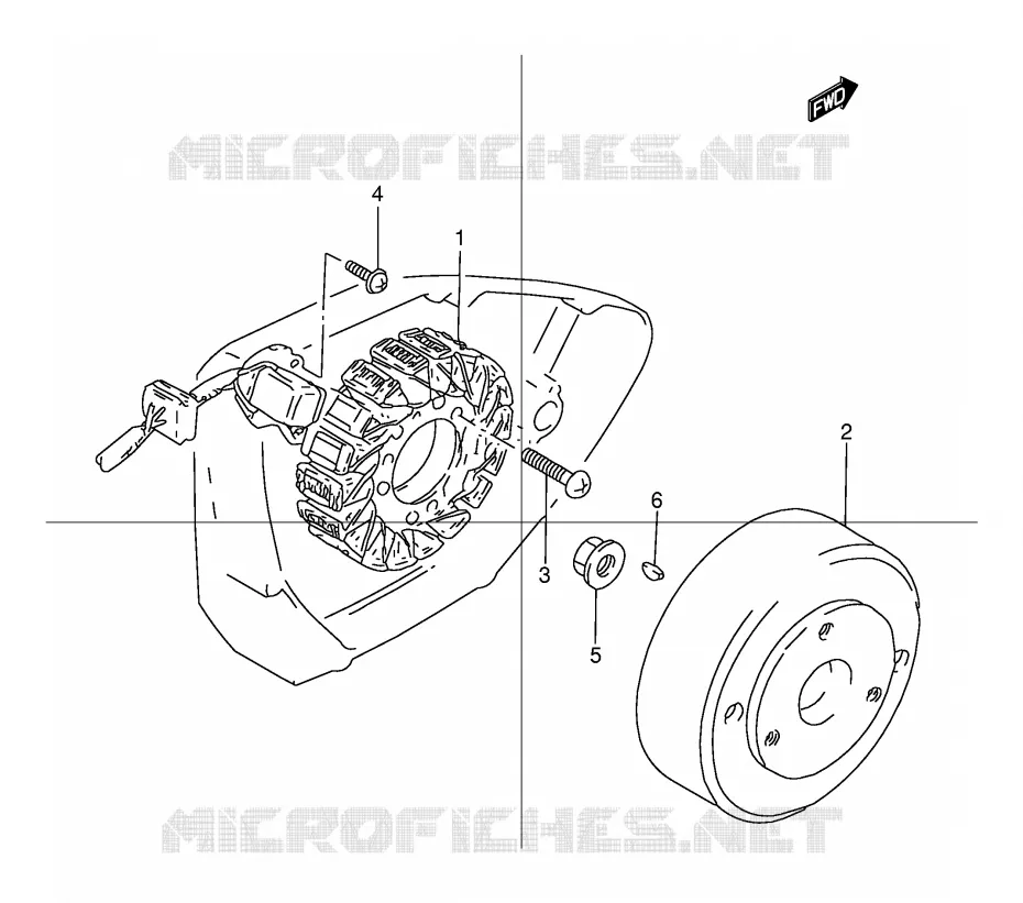 ALLUMAGE ROTOR - STATOR Suzuki MOTO 125 TU 1999  TU125X(E2)