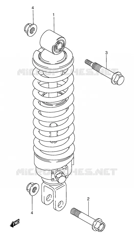 AMORTISSEUR ARRIERE Suzuki MOTO 50 TS-W 1985  TS50WF(E6)