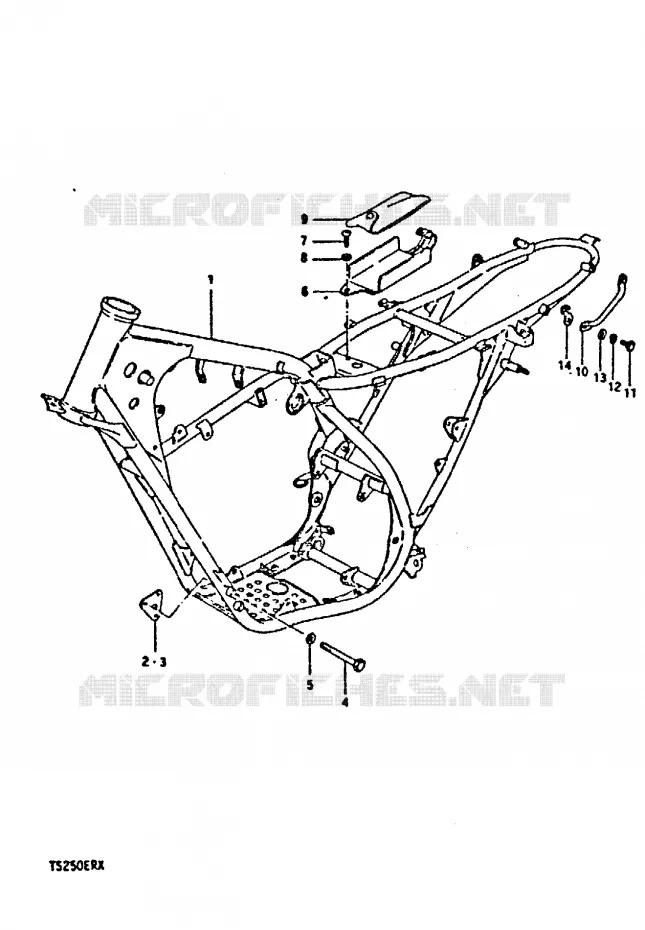 CADRE Suzuki MOTO 250 TS-ER 1996  TS250ERT(T/X)