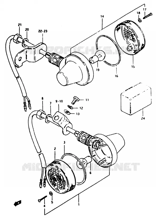 CLIGNOTANTS Suzuki MOTO 50 TS-ER 1982  TS50ERKZ(Z/D)