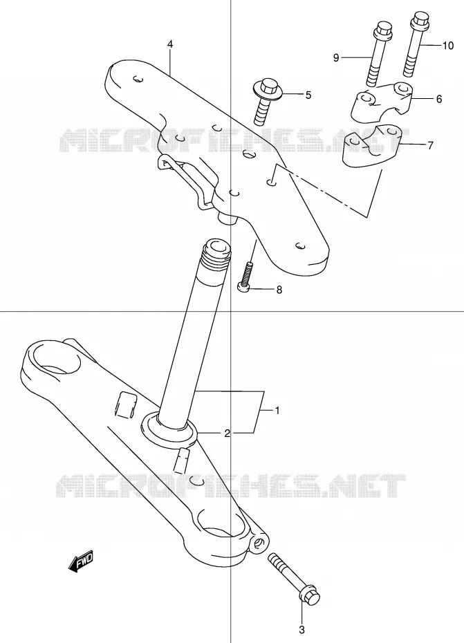 COLONNE DE DIRECTION Suzuki MOTO 50 STREET-MAGIC 1999  TR50SX(E2)