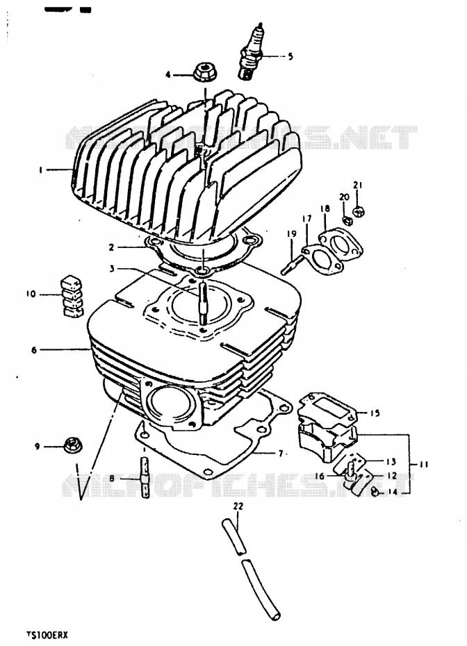 CYLINDRE Suzuki MOTO 100 TS-ER 1996  TS100ERT(T/X)