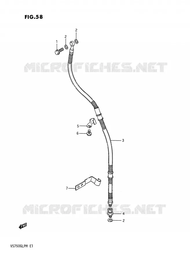DURITE DE FREIN AVANT (MODELE F/G/H) Suzuki MOTO 750 INTRUDER 1991  VS750GLFM(E1)