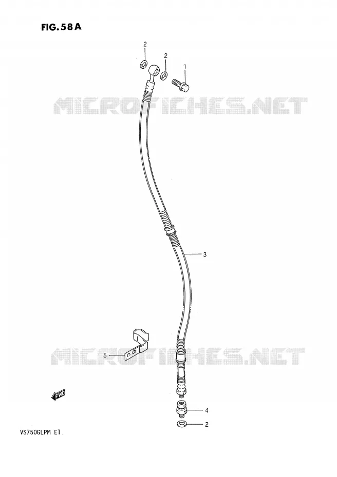 DURITE DE FREIN AVANT (MODELE J/K/L/M) Suzuki MOTO 750 INTRUDER 1989  VS750GLFK(E1)