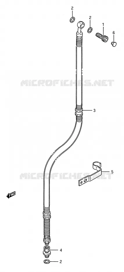 DURITE DE FREIN AVANT Suzuki MOTO 1400 INTRUDER 1993  VS1400GLPP(E28)