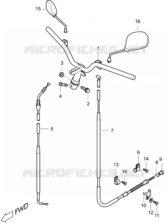 GUIDON Suzuki SCOOTER 50 ESTILETE 2000  UF50ZY