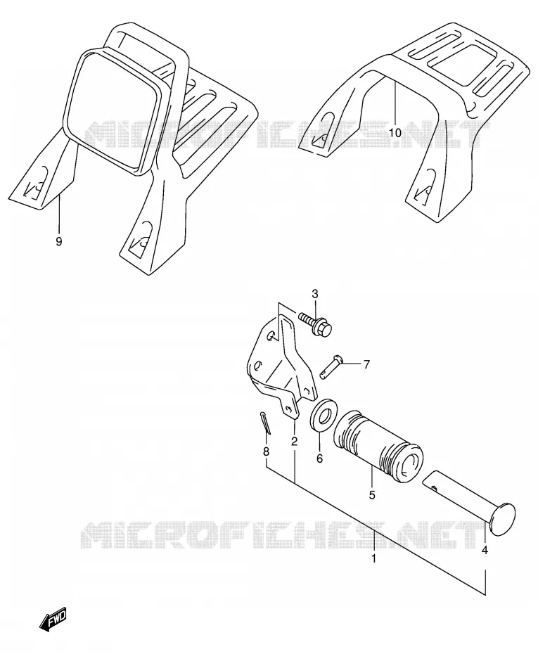 REPOSE PIED - SISSY BAR Suzuki MOTO 800 VX 1994  VX800UR(E4)