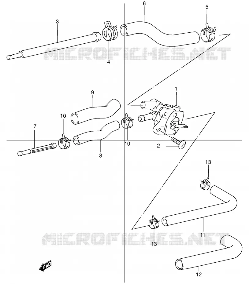 ROBINET D'ESSENCE Suzuki MOTO 50 STREET-MAGIC 2000  TR50SY(E2)
