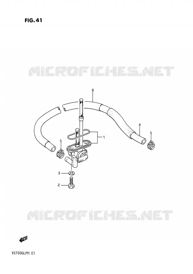 ROBINET D'ESSENCE Suzuki MOTO 750 INTRUDER 1986  VS750GLFG(E1)
