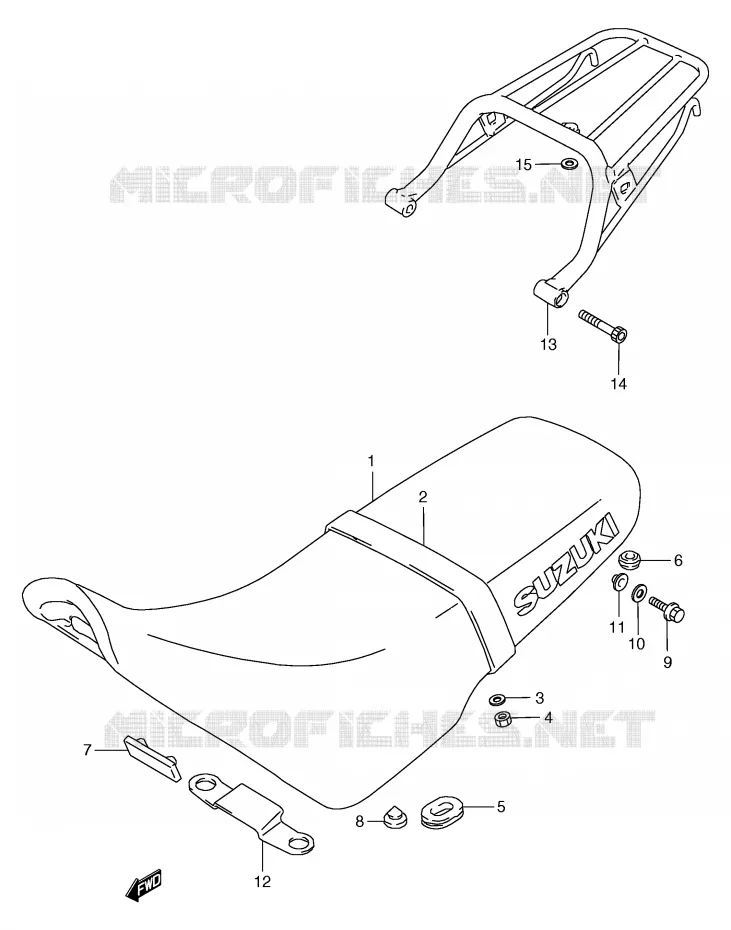 SELLE (MODELE K/L) Suzuki MOTO 125 TS-R 1989  TS125RK(E2)