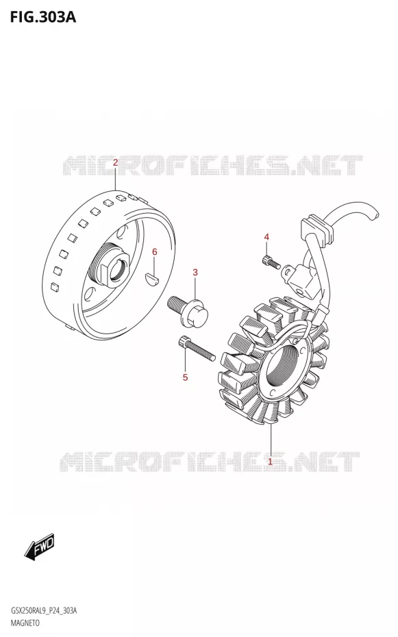 ALLUMAGE ROTOR - STATOR Suzuki MOTO 250 GSX-R 2019  GSX250RA L9/GSX250RZA L9 P24